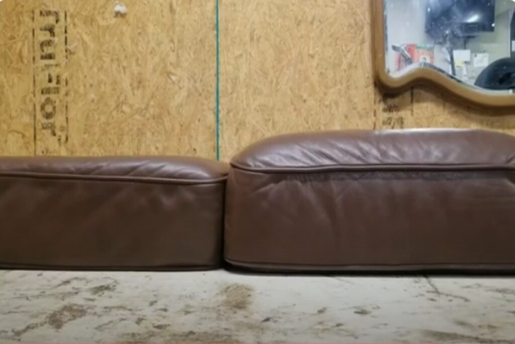 Refill sofa cushions before and after 